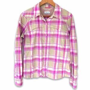 Columbia Silver Ridge Plaid Long Sleeve Shirt Pink